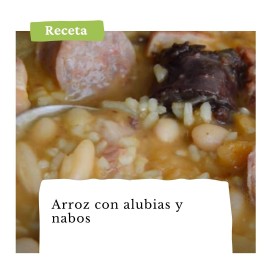 Arroz con alubias y nabos (Arroz amb fessols i naps)