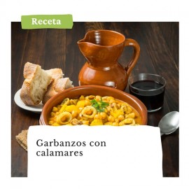 Garbanzos con calamares