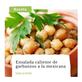 Ensalada caliente de garbanzos a la mexicana